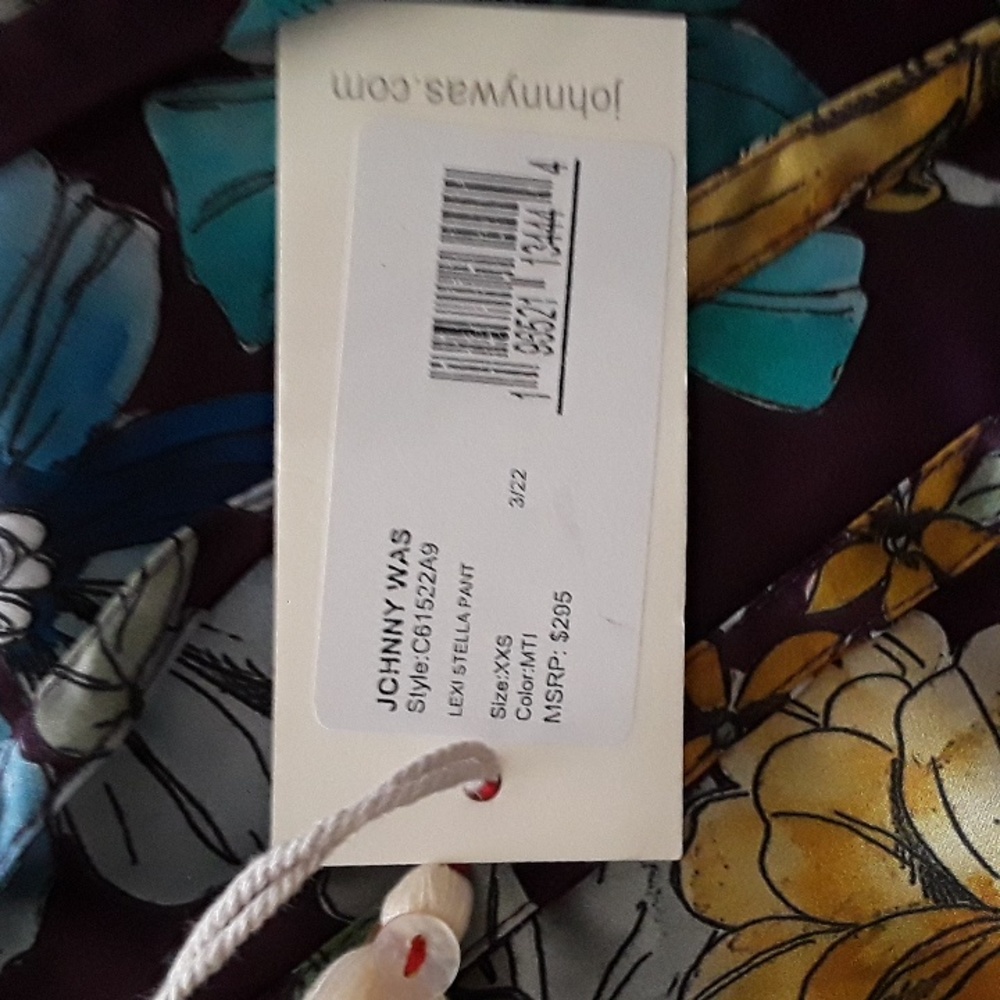 SOLD! Johnny Was silk pants - Picture 4 of 10